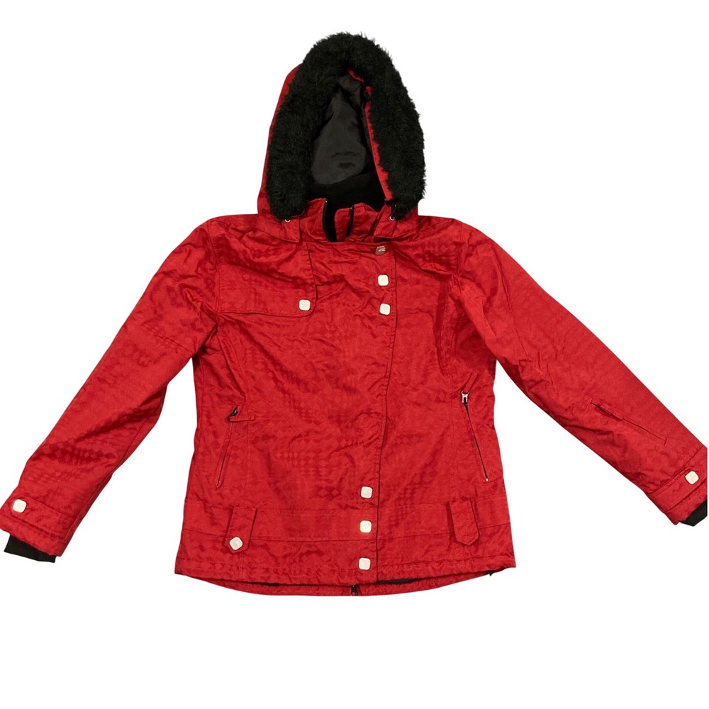 Five Fifty Five Triple Nickel Red Ski Jacketโ Faux Fur Hood Womens Large 2026